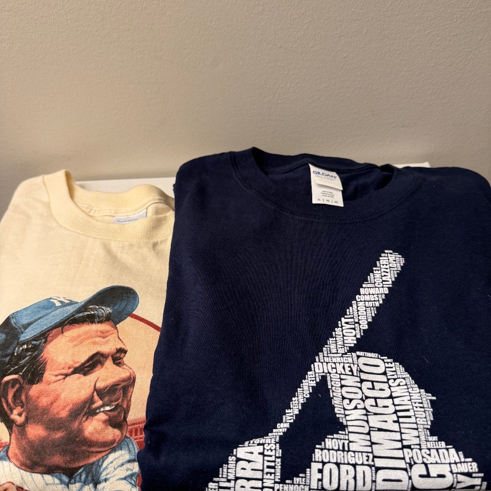 Two Tee Shirts:  Babe Ruth Salem Sportswear and Greatest Yankees of all Time